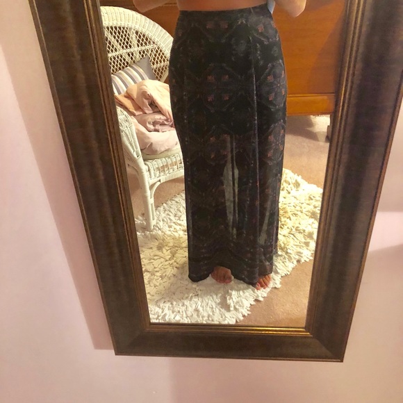 Urban Outfitters Sheer Printed Maxi Skirt - Picture 2 of 5